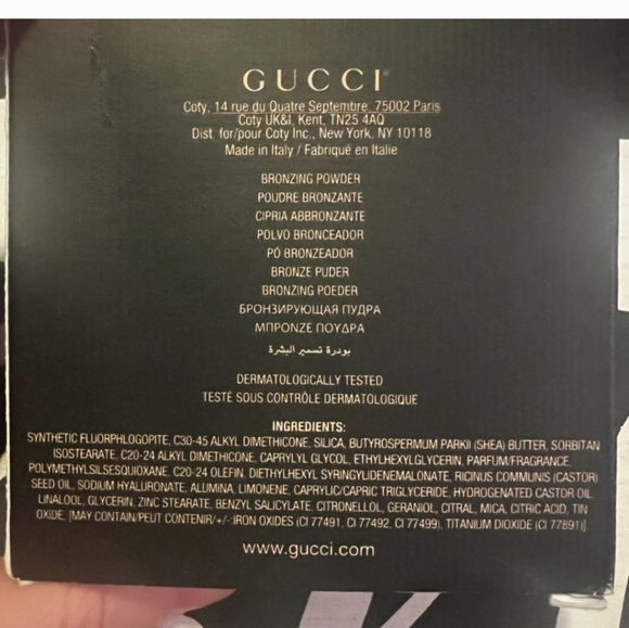 Gucci Sun-Kissed Glow Bronzer+Dust Bag+Brush NIB - Picture 15 of 16